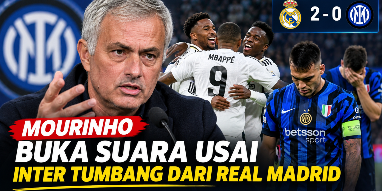 Mourinho Buka Suara Usai Inter Tumbang Dari Real Madrid