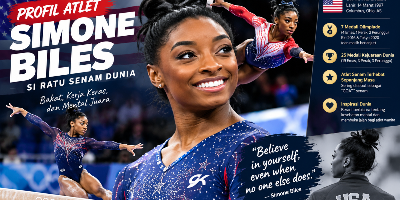 Simone Biles Menjadi Juara Dunia Untuk Keenam Kalinya